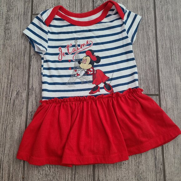Disney Other - 🏷 3/$15 or 5/$20 Disney baby Minnie Mouse Paris baby girl dress sz 3-6M